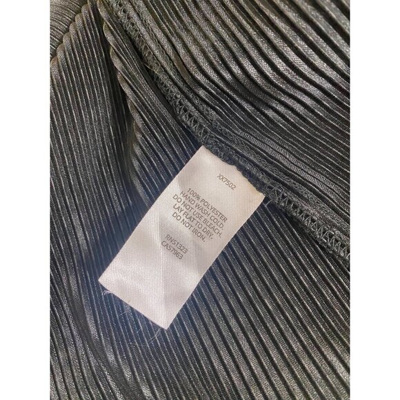 Halogen Women's Black Pleated Short Sleeve Midi Dress - Medium - Picture 13 of 13